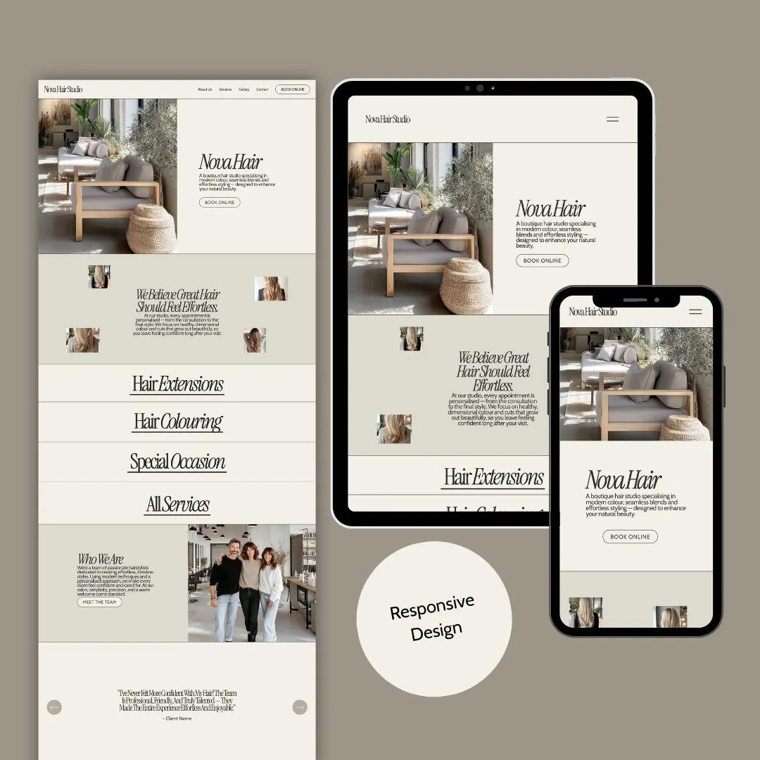 Nova template about page preview